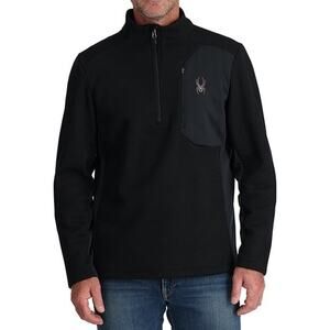 Spyder Men's XXL Bandit 1/2 Zip Black Pullover Fleece Jacket Outdoor Gorpcore